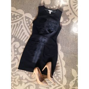 H&M Navy Zip Front Pencil Dress